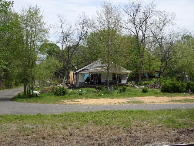 The remains of a house.