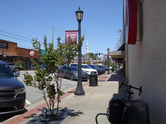 A shady place to stop for a rest and a drink.