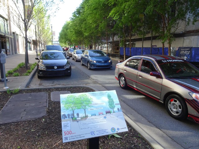 This information board explains how the soil, the road surface and even the trees have been chosen t...