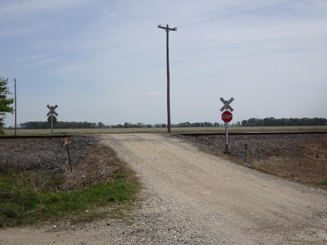 A rural level crossing.