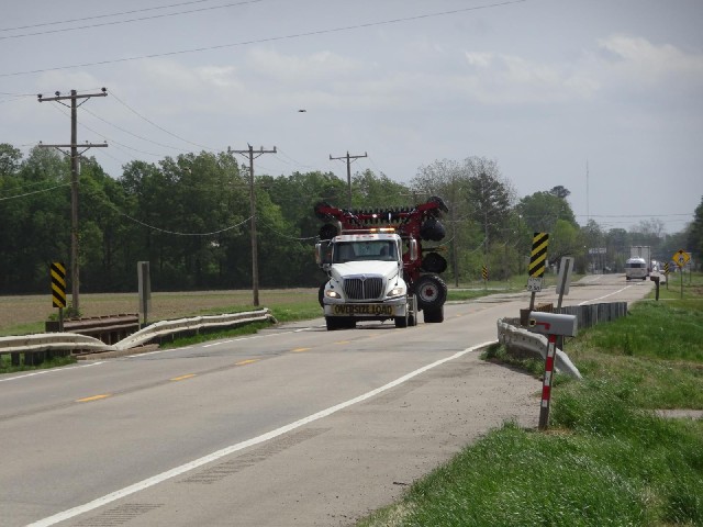 One of several oversize loads on the road.