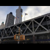 The Port Authority Bus Station is flying a combined New York / New Jersey flag.
