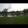 The city park, with the school on the right.