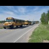 I've seen signs saying that it's illegal to pass a stopped school bus from either direction. There m...