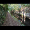 The canal cutting through the rocks.
