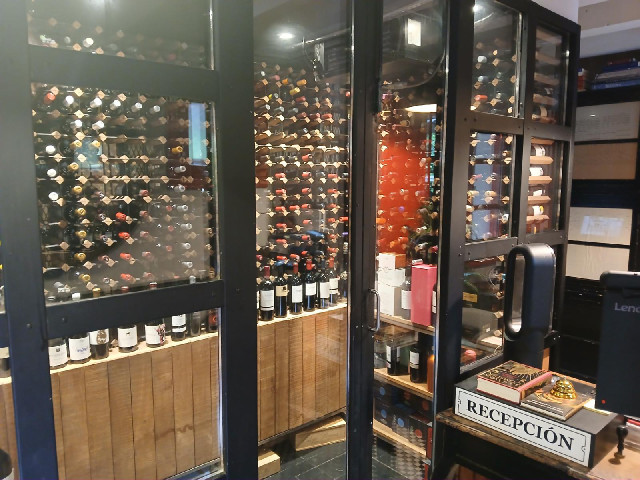This hotel has a good stock of wine.