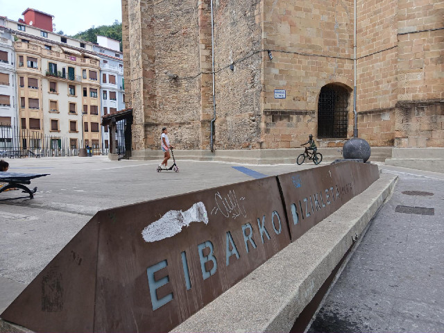 This place is called Eibar Bicycle Square.
