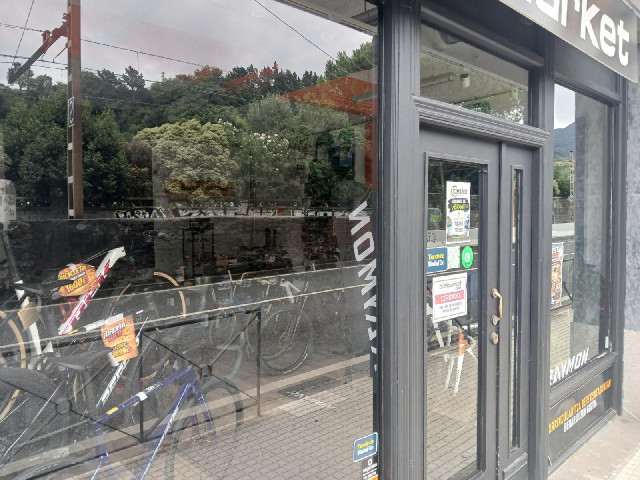 Here's a bike shop. It won't be open until Wednesday.