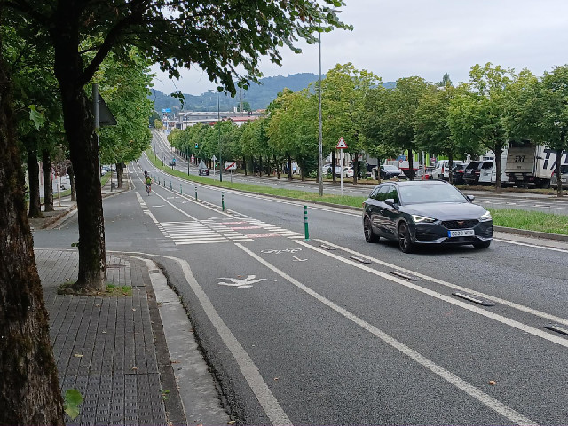 A clearer cycle lane in Irun.