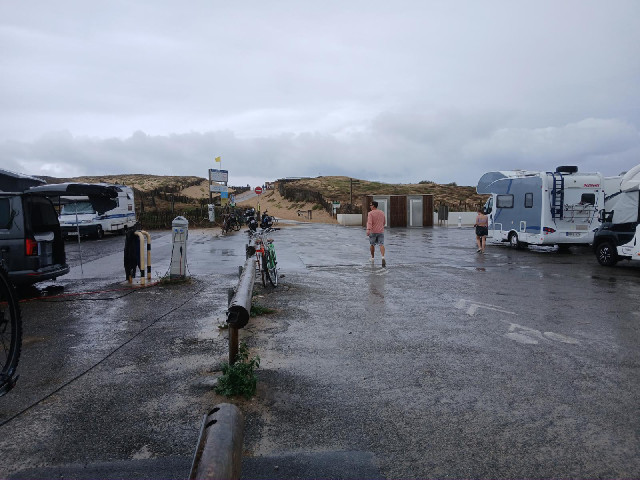 It's been raining for the last hour. Strangely it was raining quite heavily as I rode towards this b...