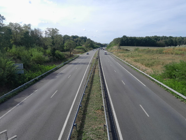 Passing over the A10.