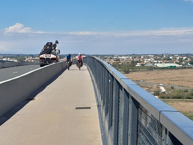 The new cycle lane.