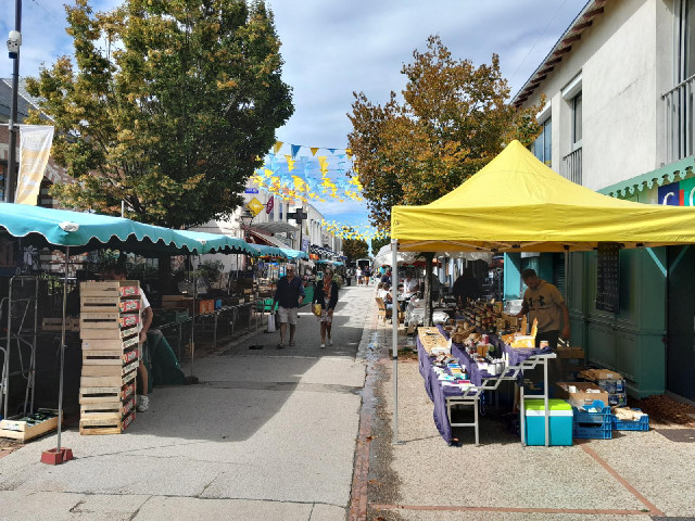 The market in Ch&acirc;telaillon Plage.