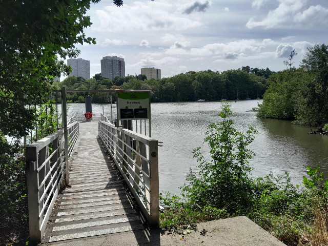The River Erdre. It joins the Loire at Nantes but the last part of its length is in a tunnel under t...