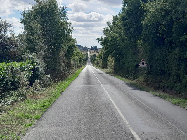 Part of the D69. It's not a busy road.