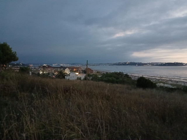 The lights of the town are briefly visible during this one-minute night.