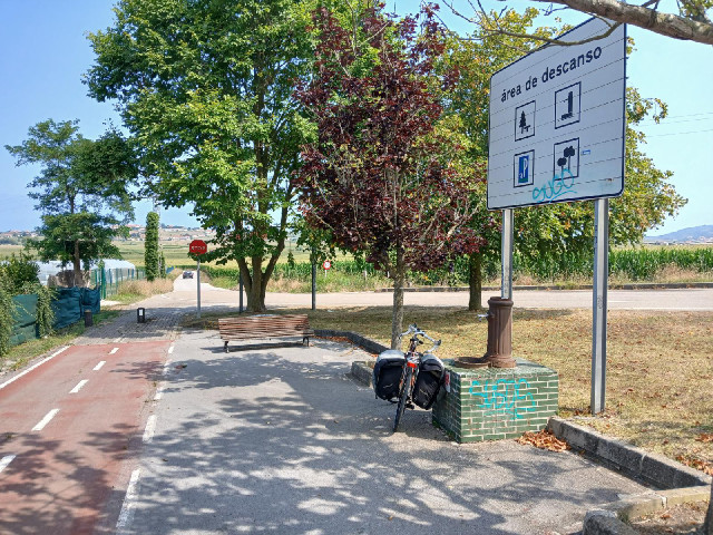 I was on this particular cycle path for about 4 km and in that distance I saw three of these rest ar...