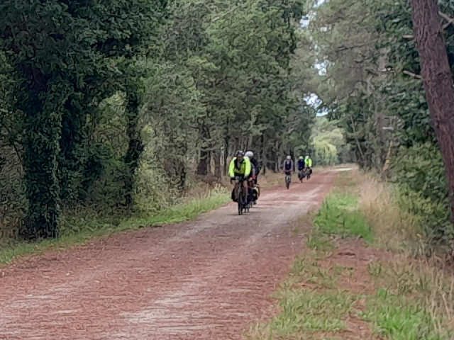 A touring group going the other way.