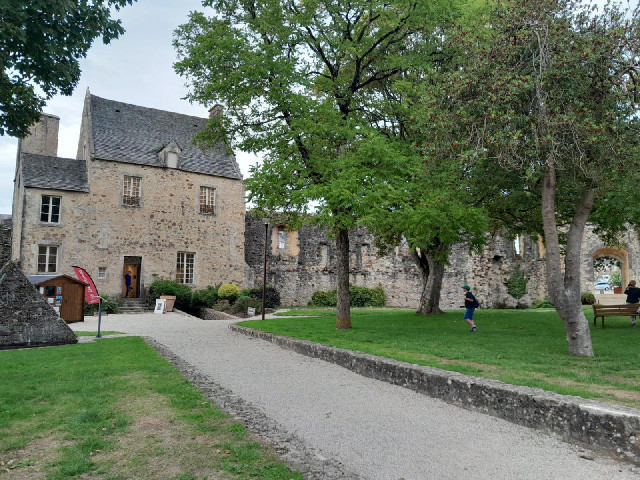 The courtyard of Bricquebec Castle. 