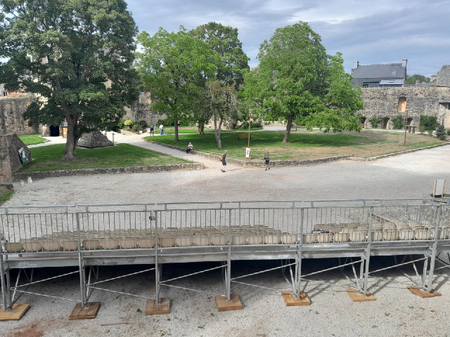 The view from my window. I don't know what the bleachers are for but if it was happening now I would...