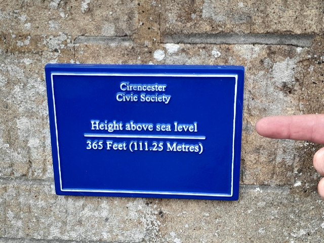 Apparently that's how high this plaque is.