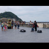 A street entertainer in San Sebasti&aacute;n.