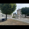 The war memorial in Tesson is decorated with a different type of shells.