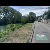 This is normally a one-way road along the riverbank. There are roadworks on it at the moment and the...