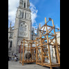 This is a piece of art by an artist called Ali Cherri. If  I understood correctly, it consists of sc...