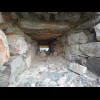 A small window in the tower walls.