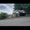 A bus shelter and a glimpse of the view.